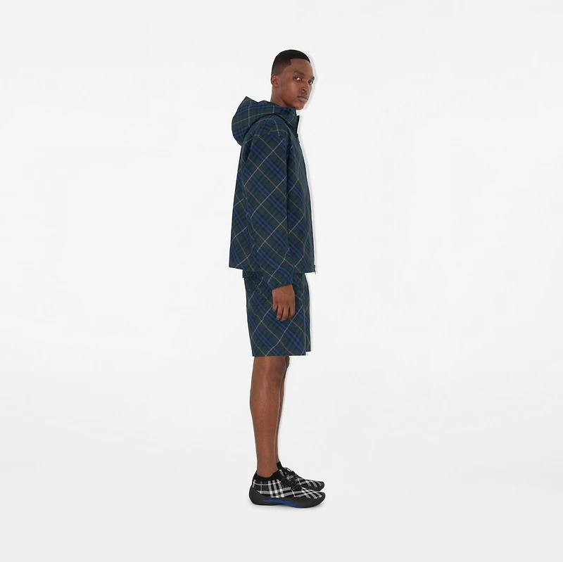 Check Twill Shorts in Midnight - Men, Nylon | Burberry® Official