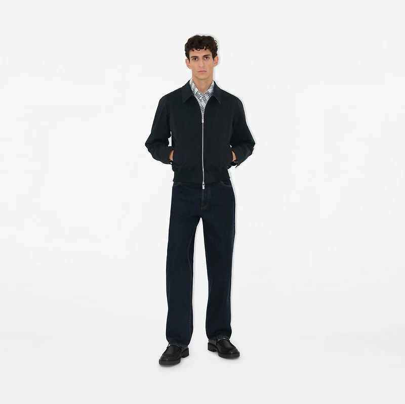 Cotton Harrington Jacket in Navy - Men | Burberry® Official