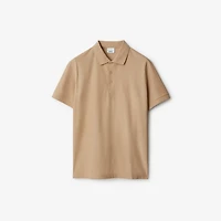 Cotton Polo Shirt in Soft fawn - Men | Burberry® Official