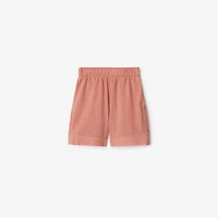 Gingham Cotton Shorts in Orange red | Burberry® Official