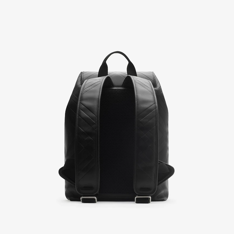 Embossed Check Backpack in Black - Men | Burberry® Official