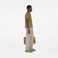 Logo Collar Cotton Polo Shirt in Estate green - Men | Burberry® Official