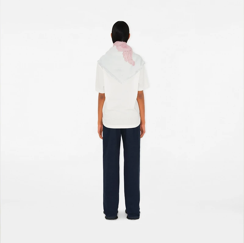 EKD Silk Blend Scarf in Cameo | Burberry® Official