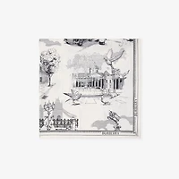 London Landmarks Silk Scarf in Monochrome | Burberry® Official