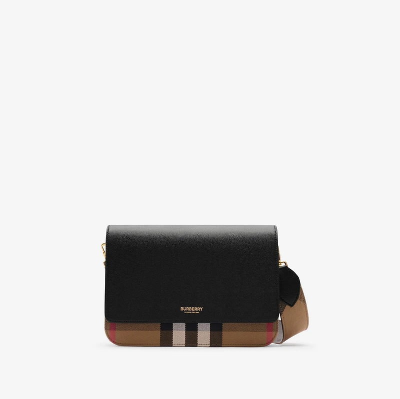 Check Crossbody Bag in Black - Women | Burberry® Official