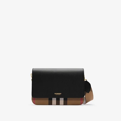 Check Crossbody Bag in Black - Women | Burberry® Official