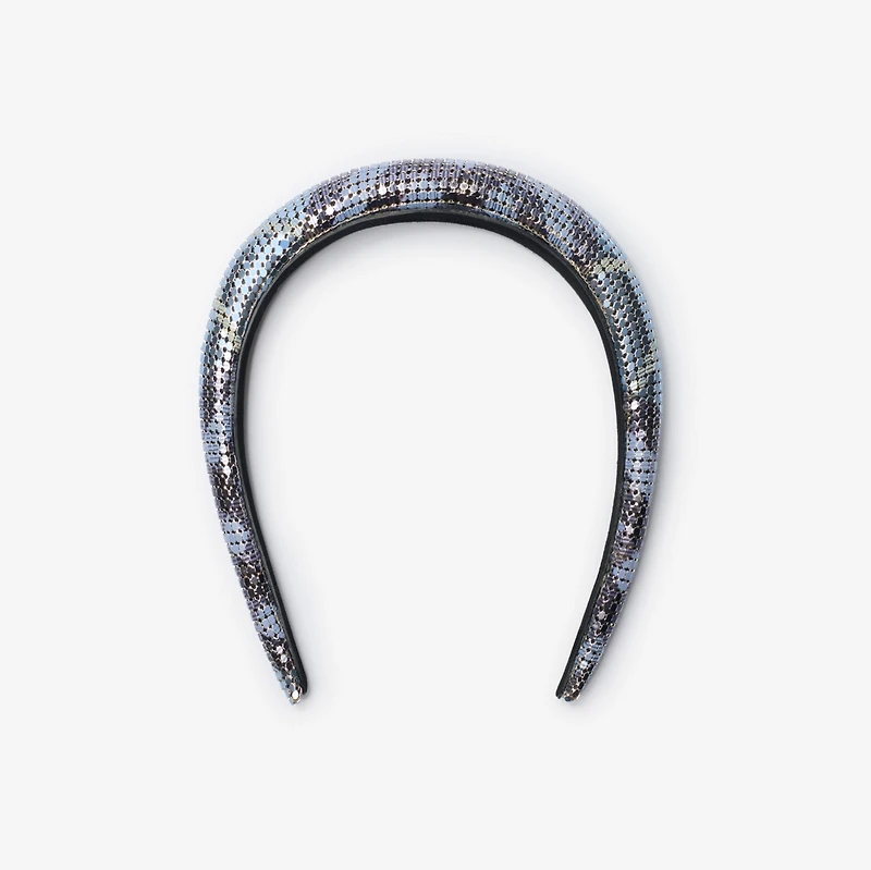 Check Mesh Headband in Gulf blue | Burberry® Official