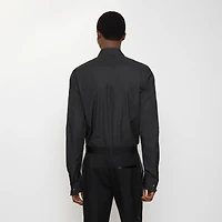 Slim Fit Cotton Tuxedo Shirt in Black - Men | Burberry® Official