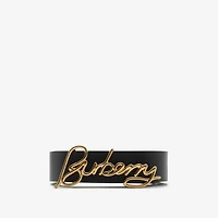 Reversible Leather Signature Belt in Black/hazel - Women | Burberry® Official