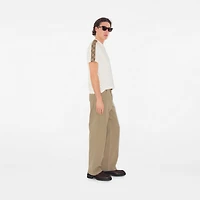 Check Trim Cotton T-shirt in Chalk white - Men | Burberry® Official