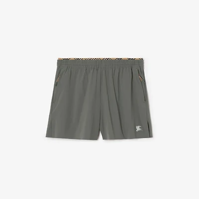 Stretch Nylon Shorts in Carbon grey - Men | Burberry® Official