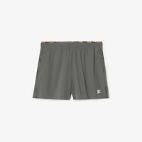 Stretch Nylon Shorts in Carbon grey - Men | Burberry® Official