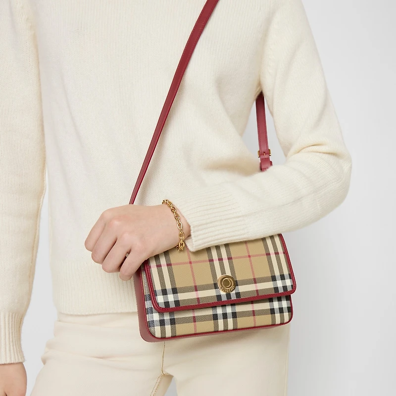 Hampshire Bag in Archive beige/ruby red - Women | Burberry® Official
