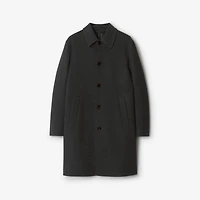 Mid-length Wool Car Coat in Charcoal grey - Men | Burberry® Official