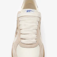 Leather, Suede and Check Terrace Sneakers in Dove beige/grey/sand - Women | Burberry® Official