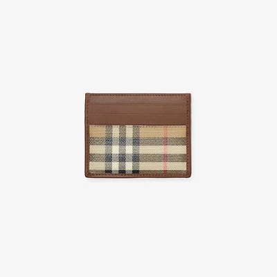 Check Card Case in Archive beige - Men, Cotton | Burberry® Official