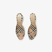 Check Mews Low Sandals​ in Sand beige - Women | Burberry® Official
