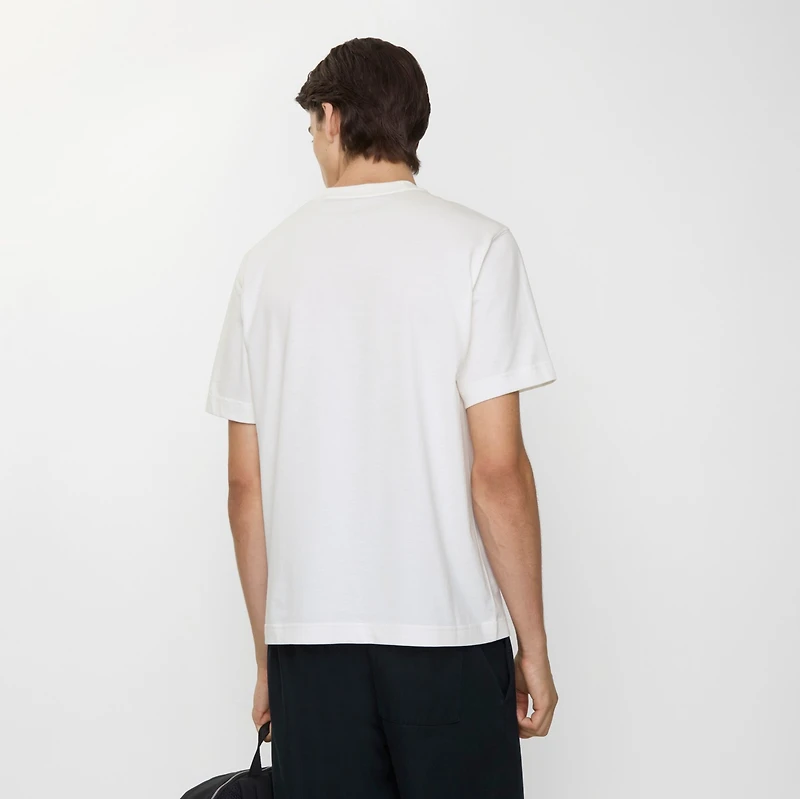 EKD Check Cotton T-shirt in Chalk white - Men | Burberry® Official