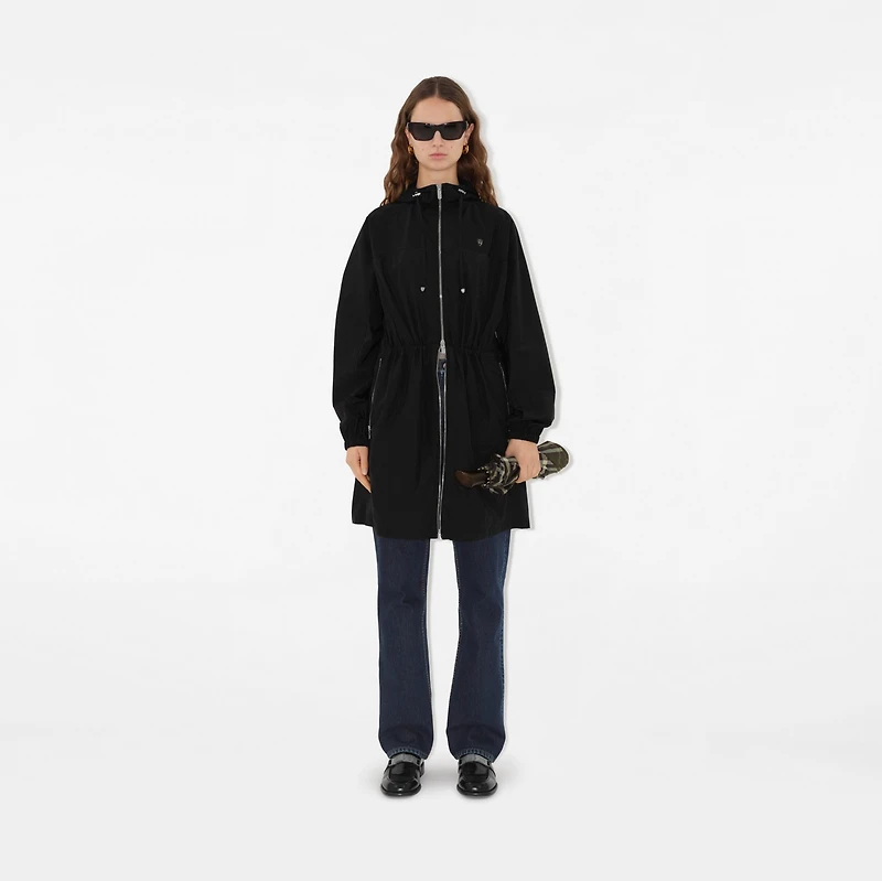 Nylon Cotton Parka in Black - Women | Burberry® Official