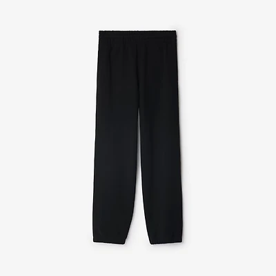 Check Label Cotton Jogging Pants in Black - Women | Burberry® Official