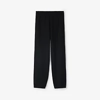 Check Label Cotton Jogging Pants in Black - Women | Burberry® Official