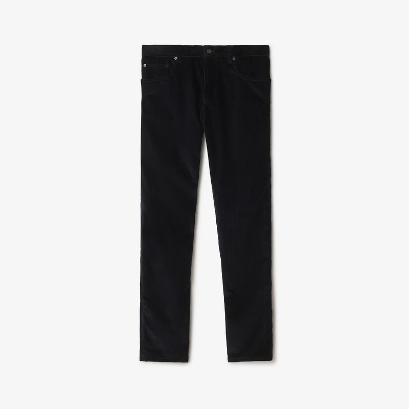 Corduroy Trousers in Twilight blue - Men | Burberry® Official