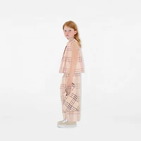 Check Tie Bag in Shell - Children | Burberry® Official