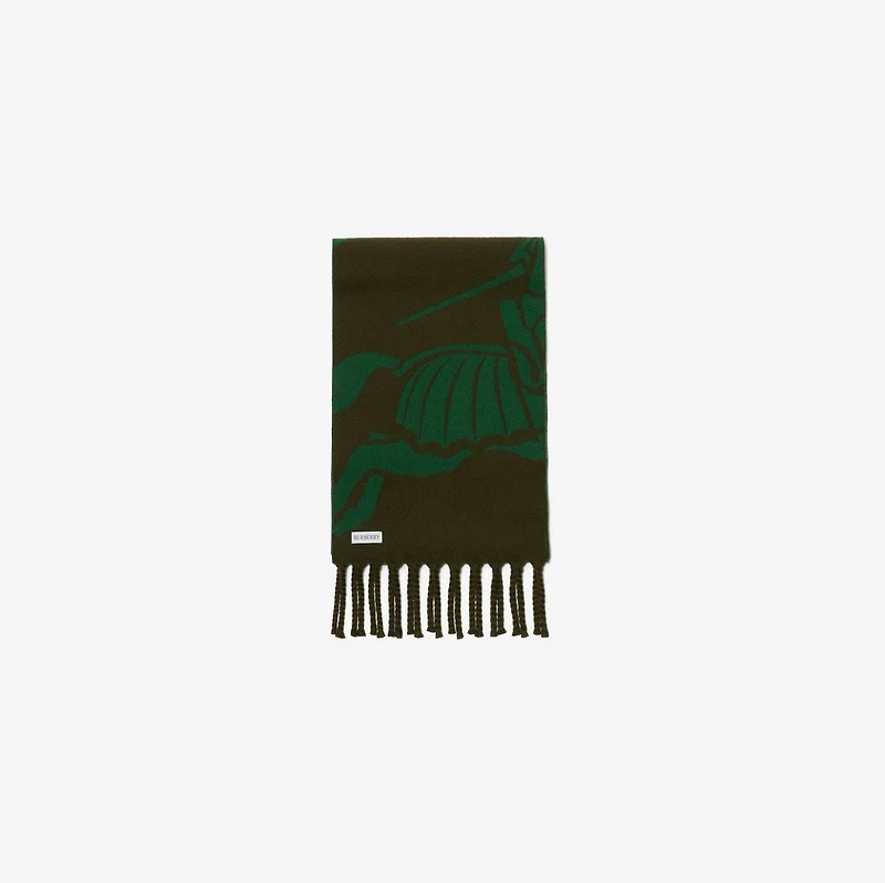 Reversible EKD Wool Scarf in Marsh green | Burberry® Official