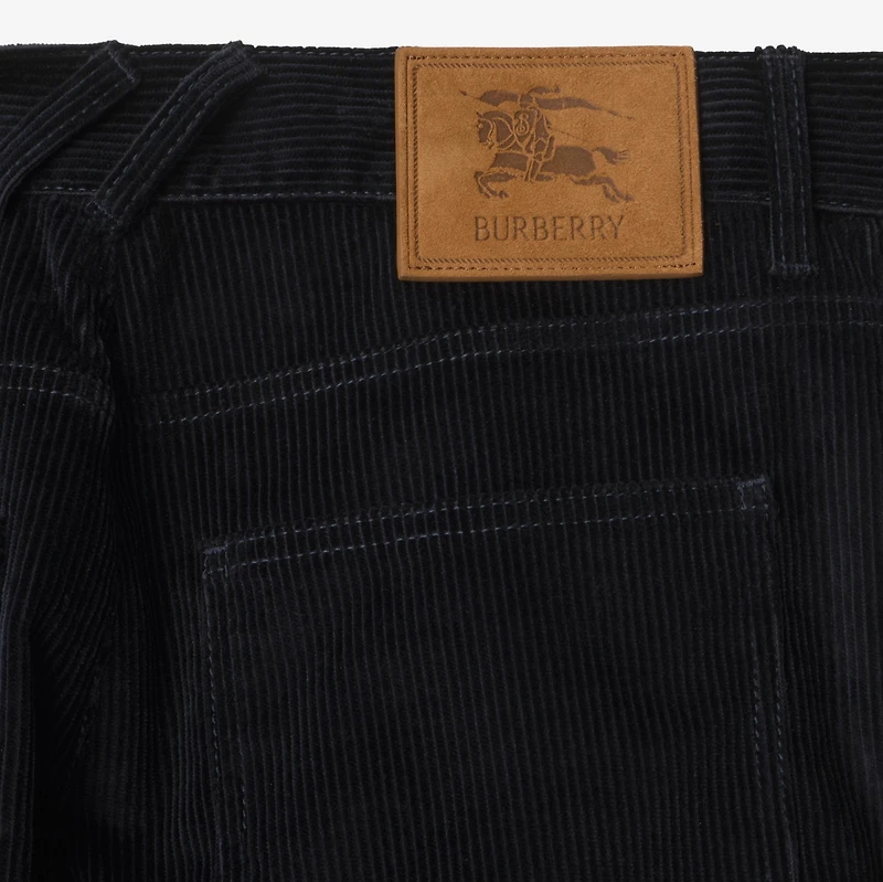 Corduroy Trousers in Twilight blue - Men | Burberry® Official