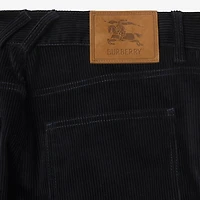 Corduroy Trousers in Twilight blue - Men | Burberry® Official