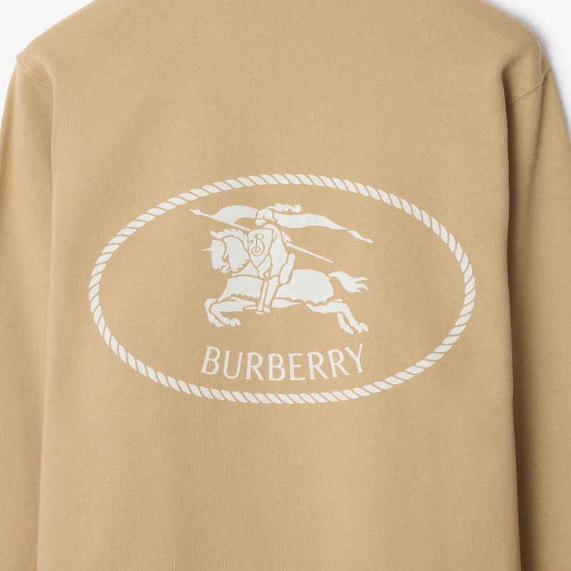 Knight Stamp Cotton Sweatshirt in Flax beige - Men | Burberry® Official