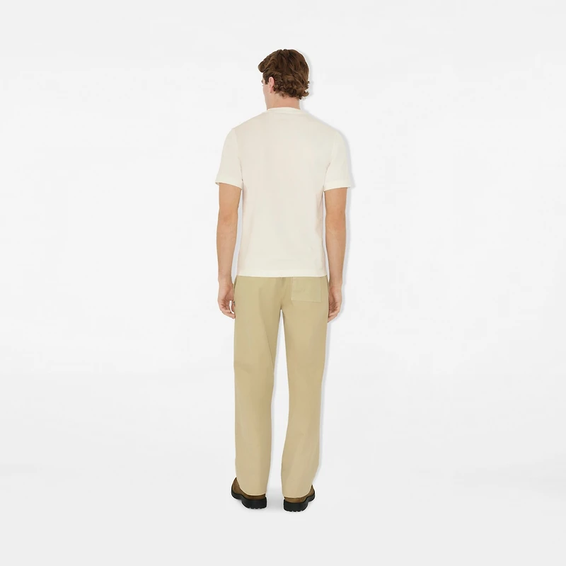 Knight Stamp Cotton T-shirt in Chalk white - Men | Burberry® Official