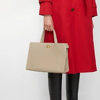 Small Cotswolds Tote in Mushroom beige - Women | Burberry® Official
