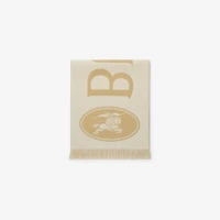 Logo Wool Scarf in Sand beige | Burberry® Official
