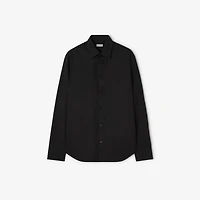 Cotton Shirt in Black - Men | Burberry® Official