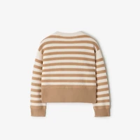 Striped Wool Cardigan in Sand beige | Burberry® Official