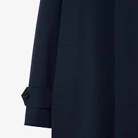 Long Gabardine Car Coat in Storm blue - Men, Cotton | Burberry® Official