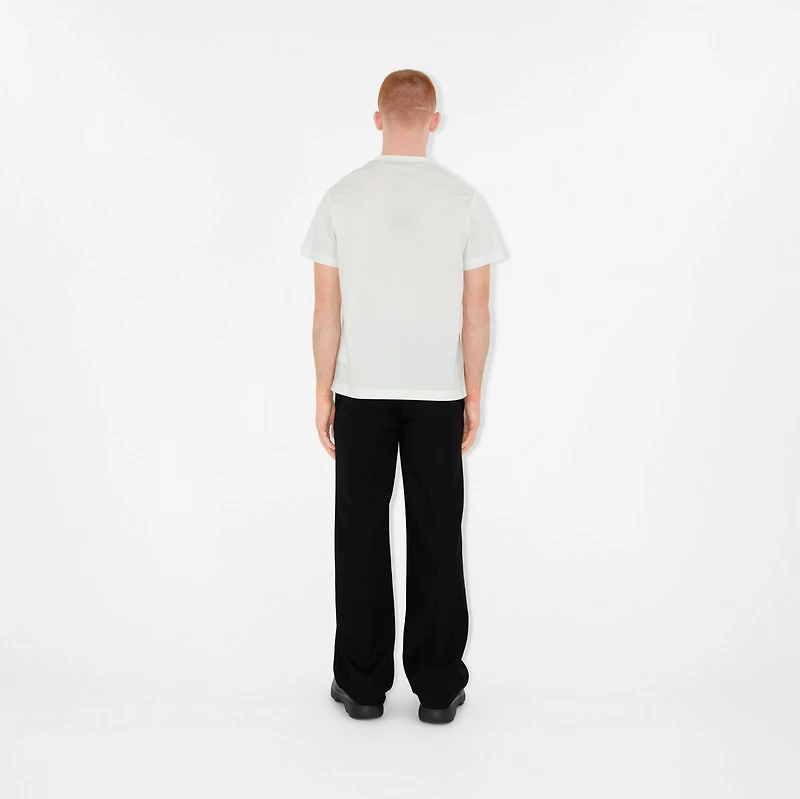 Cotton T-shirt in Salt white - Men | Burberry® Official