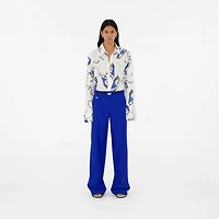 Wool Tailored Trousers in Knight - Women | Burberry® Official