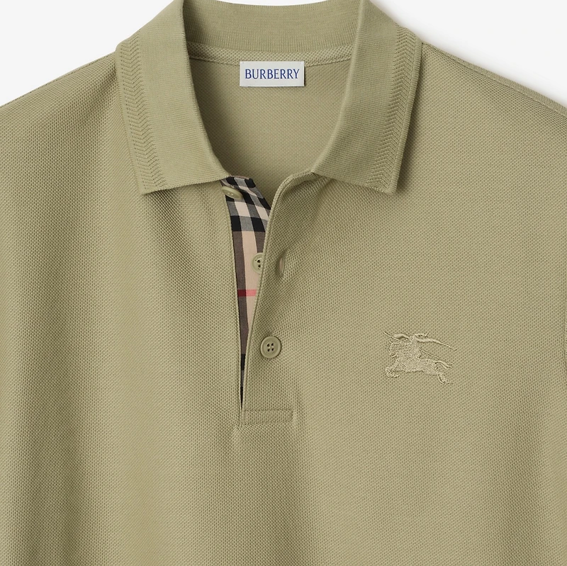 Cotton Polo Shirt in Skylark - Men | Burberry® Official