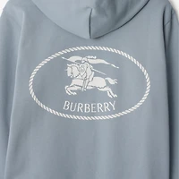 Knight Stamp Cotton Zip Hoodie in Gale grey - Men | Burberry® Official