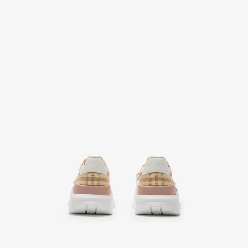 Check Sneakers in Teacup pink - Women, Nylon, Technical | Burberry® Official