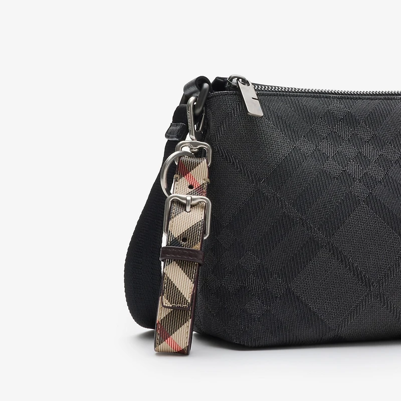 Check Key Ring in Sand beige/peat brown - Men | Burberry® Official