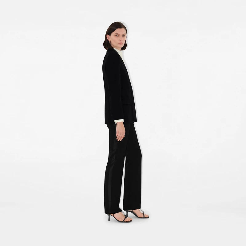 Wool Tuxedo Jacket in Black - Women | Burberry® Official