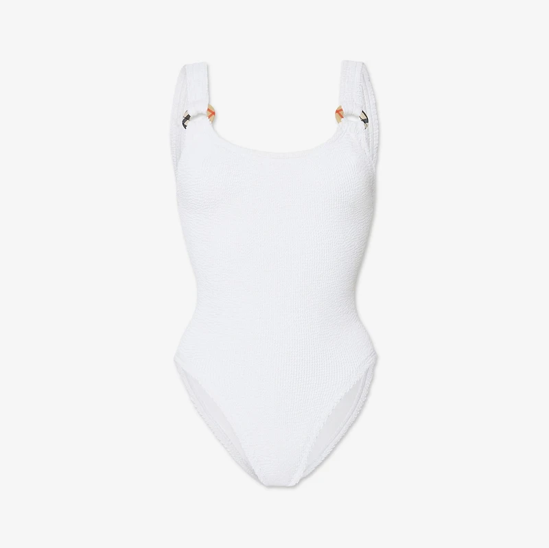 Domino Swimsuit in White - Women, Nylon | Burberry® Official