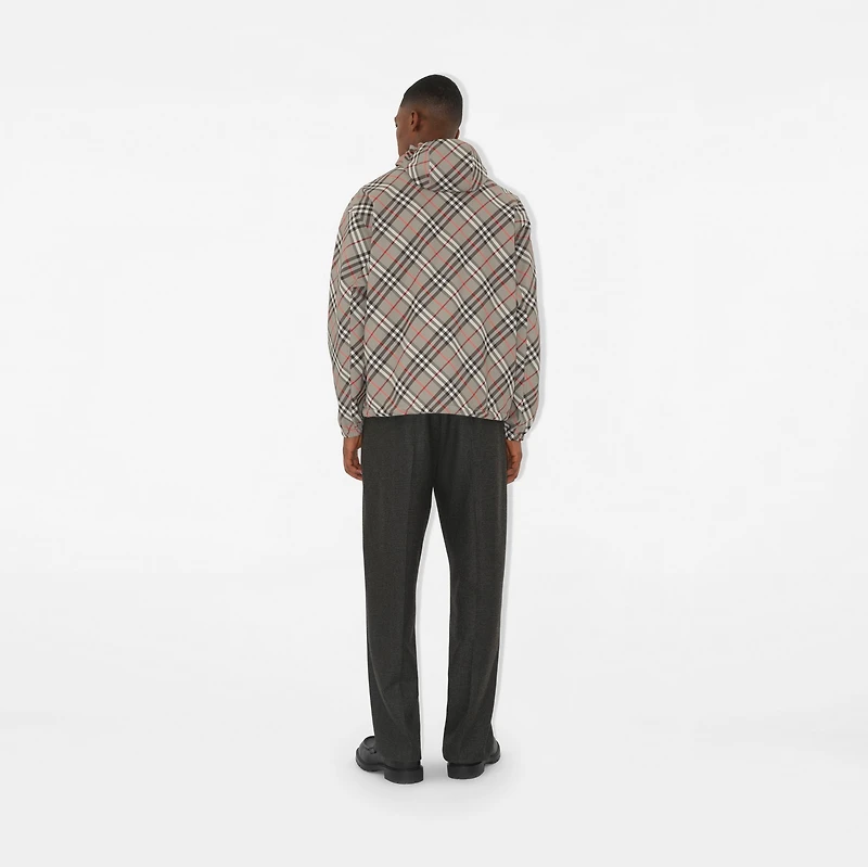 Reversible Check Jacket in Mauve grey - Men | Burberry® Official