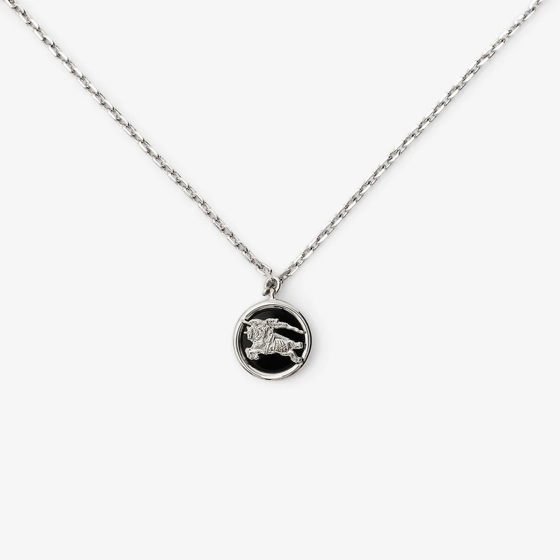 Knight Coin Necklace in Silver/black - Men | Burberry® Official