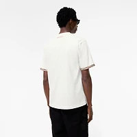 Check Trim Cotton T-shirt in Chalk white - Men | Burberry® Official