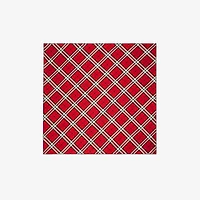 Check Silk Scarf in Scarlet | Burberry® Official