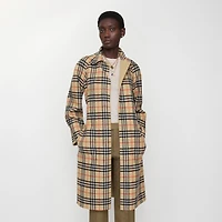 Reversible Wool Wrap Coat in Sand beige - Women | Burberry® Official